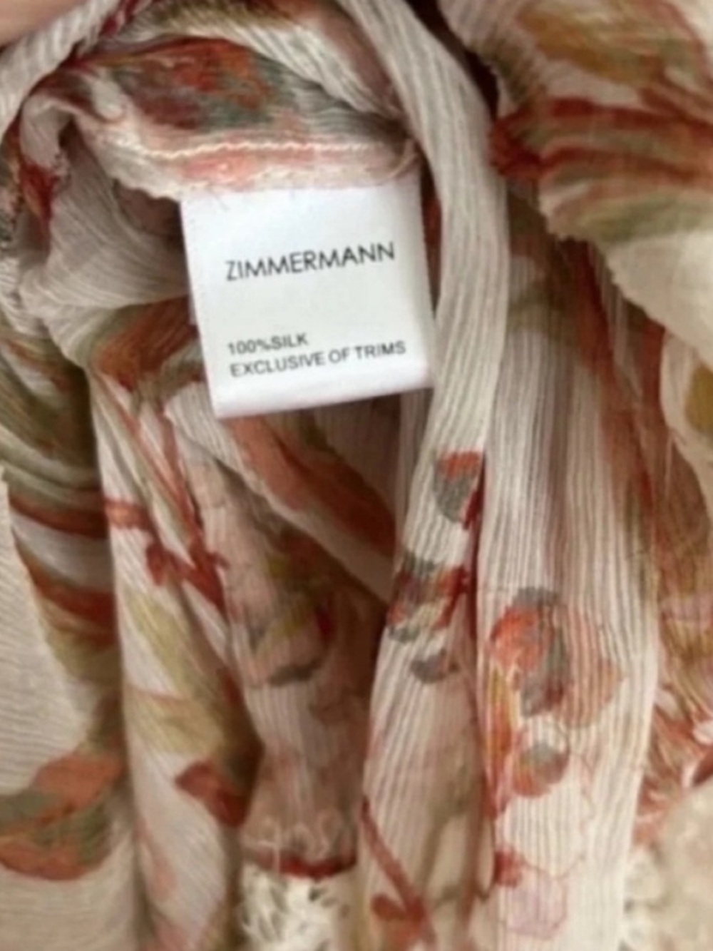 Zimmermann Oleander Floral Crinkled Slouch Silk Midi Dress - Picture 6 of 7